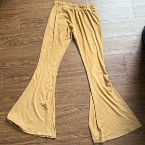 Stylish Gold Flare Pants